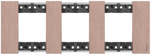 Рамка универсальная Legrand BTicino Living Now 3-м. 6 мод. металл медь картинка